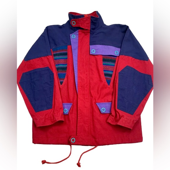 Vtg La Mode Des Montagnes Womens Sz M 80s 90s Oversized Zip-Up Ski Jacket Retro - Picture 1 of 8